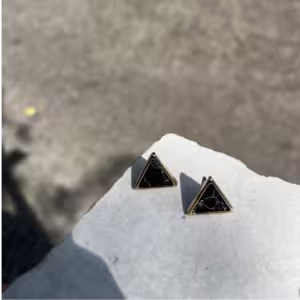 Noir Apex Stud Earrings