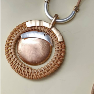 Woven Circle Pendant Necklace