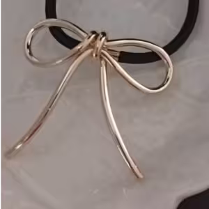 Gold Ribbon Hair Tie