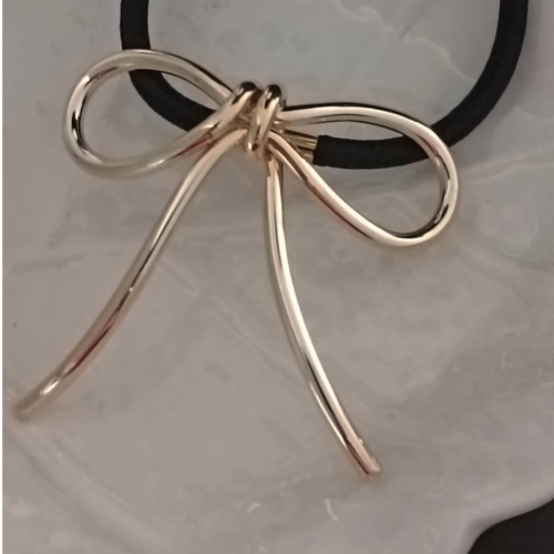 Gold Ribbon Hair Tie