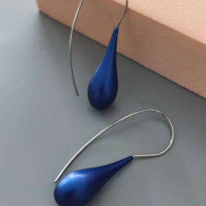 Deep Blue Marquise Hook Earrings