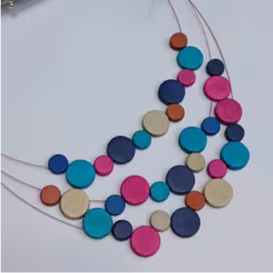 Sunset Petal Disc Bib Necklace