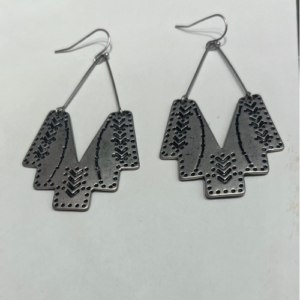 Black Layered Geometric Earrings