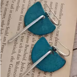 Turquoise Half Moon Earrings