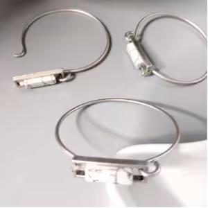 Silver White Hoop Bracelet