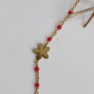 Red Clover Charm Bracelet