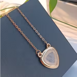 Rose Gold Teardrop Stone Necklace