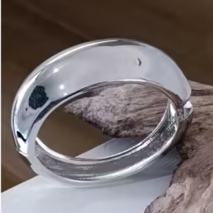 Silver Mirror Bangle Bracelet