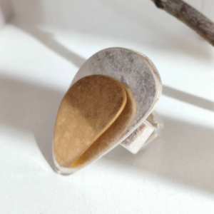 Two Tone Pebble Ring