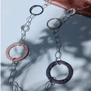 Mixed Metal Open Link Necklace