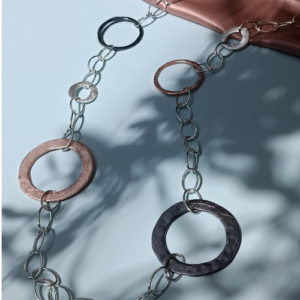 Mixed Metal Open Link Necklace