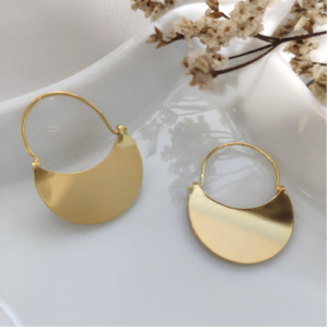 Gold Silver Colorblock Earrings