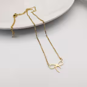 Gold Abstract Line Necklace
