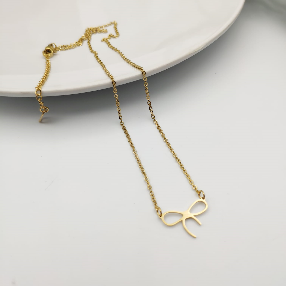 Gold Abstract Line Necklace