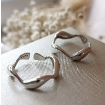 Organic Silver Open Ring