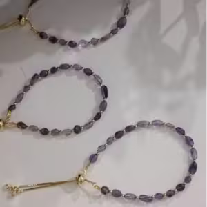 Pink Faceted Stone Bracelet