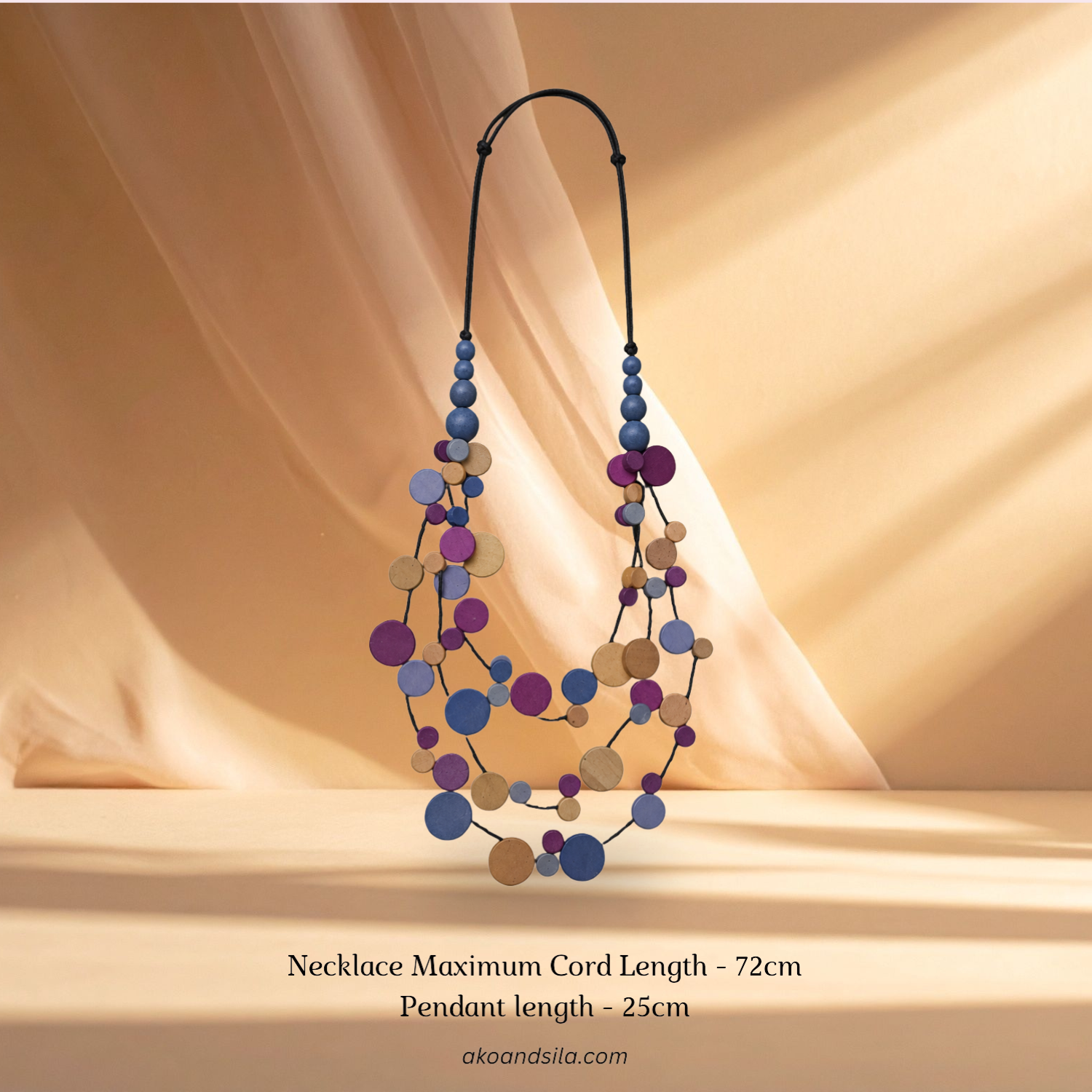 Pastel Disc Layer Necklace - Image 2