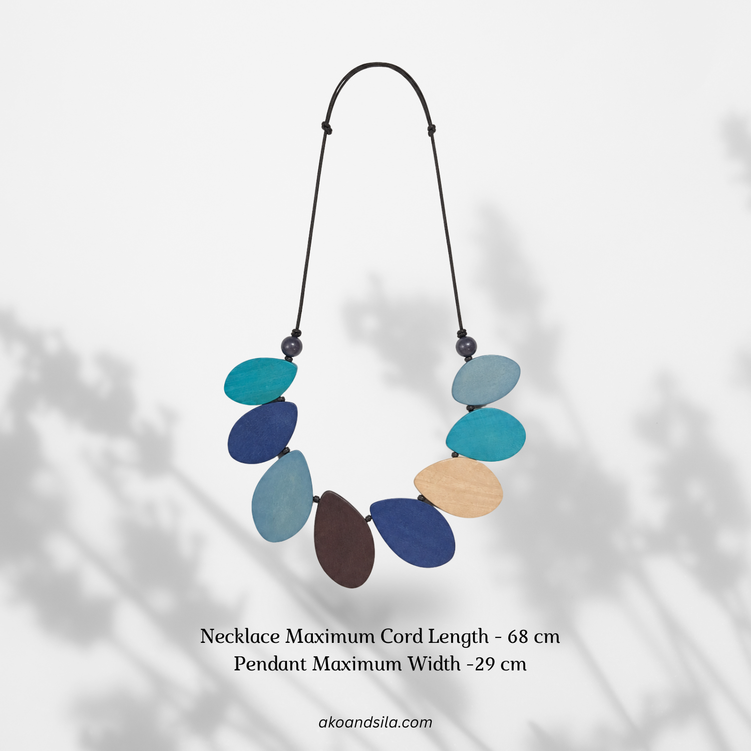 Warm Petal Wood Necklace - Image 2