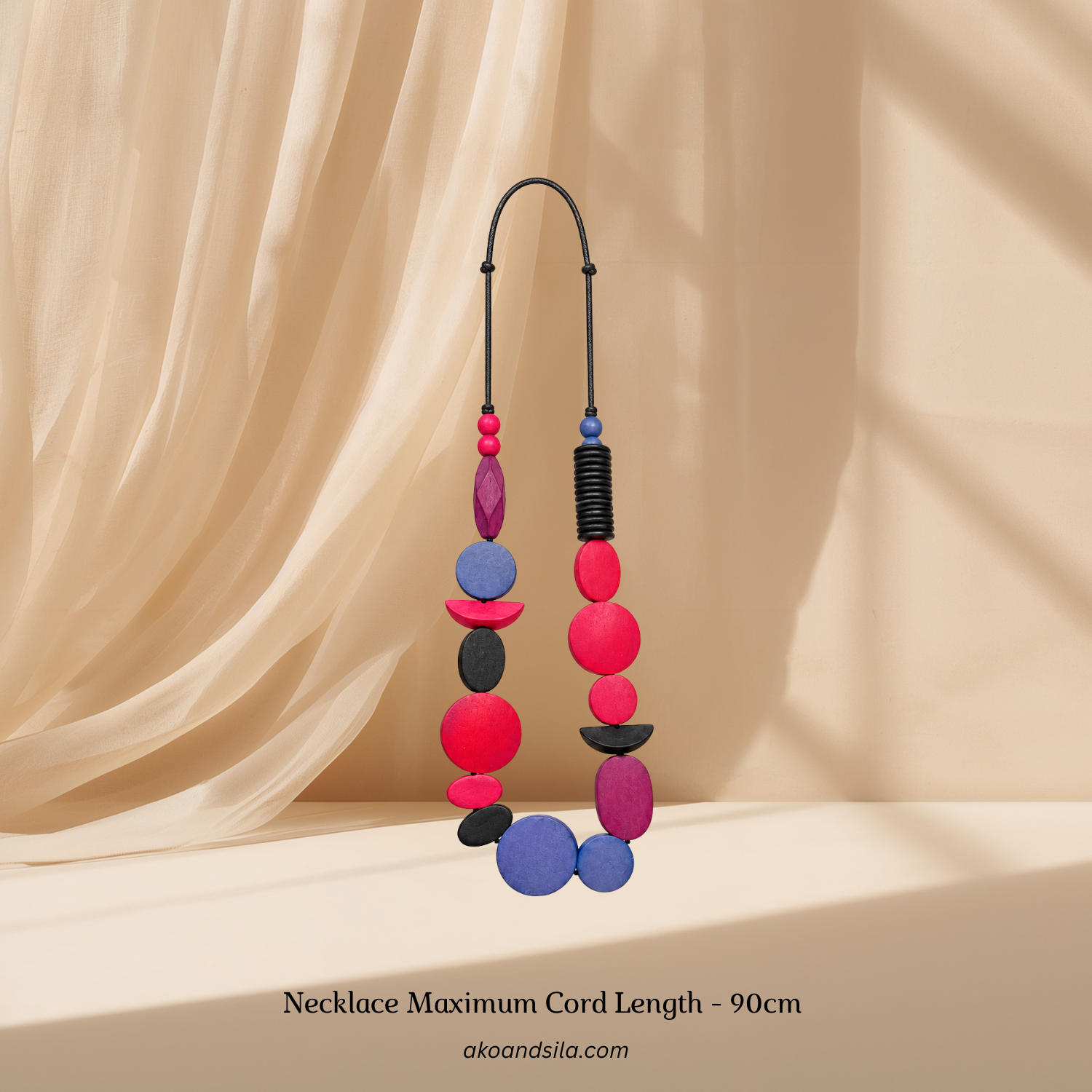 Berry Blue Pebble Necklace - Image 2
