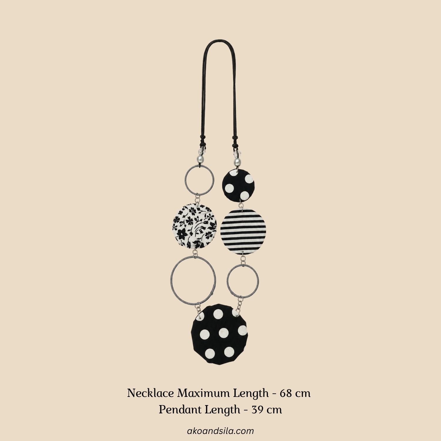 Monochrome Pattern Necklace - Image 2