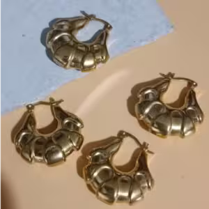 Gold Chunky Hoop Earrings