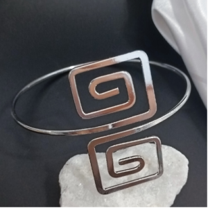Silver Spiral Cuff Bracelet