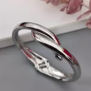 Silver Twisted Alloy Bracelet