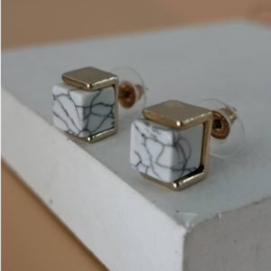 Clear Square Acrylic Stud Earrings