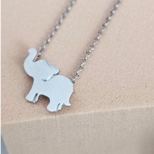 Silver Elephant Charm Necklace