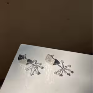 Silver Snowflake Stud Earrings