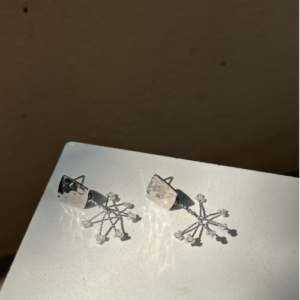 Silver Snowflake Stud Earrings