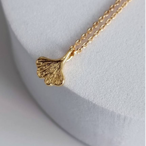 Gold Shell Fan Necklace