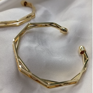 Gold Geometric Cuff Bracelet