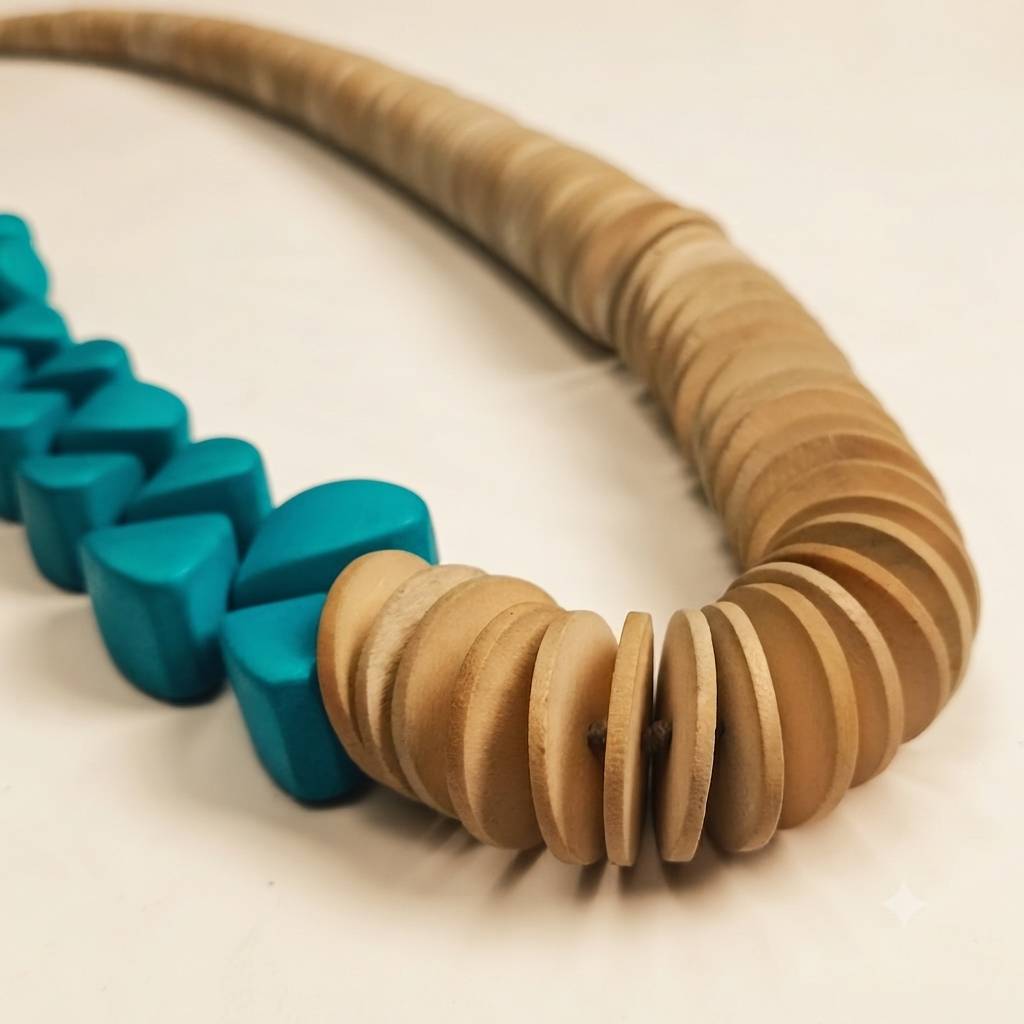 Aqua Natural Curve Necklace - Image 5