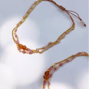 Pink Gold Seed Bead Bracelet