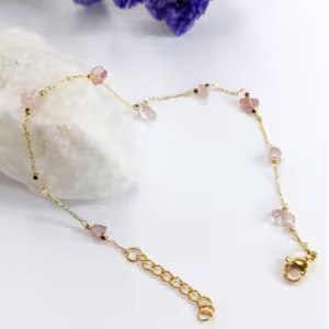 Raw Stone Chain Bracelet