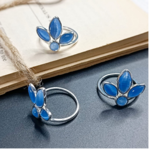 Blue Petal Flower Ring