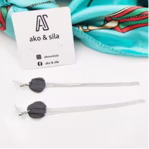 Black Chain Drop Earrings