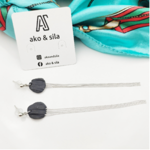 Black Chain Drop Earrings