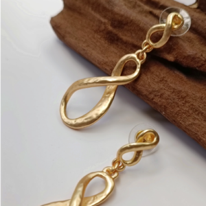 Gold Infinity Drop Earrings