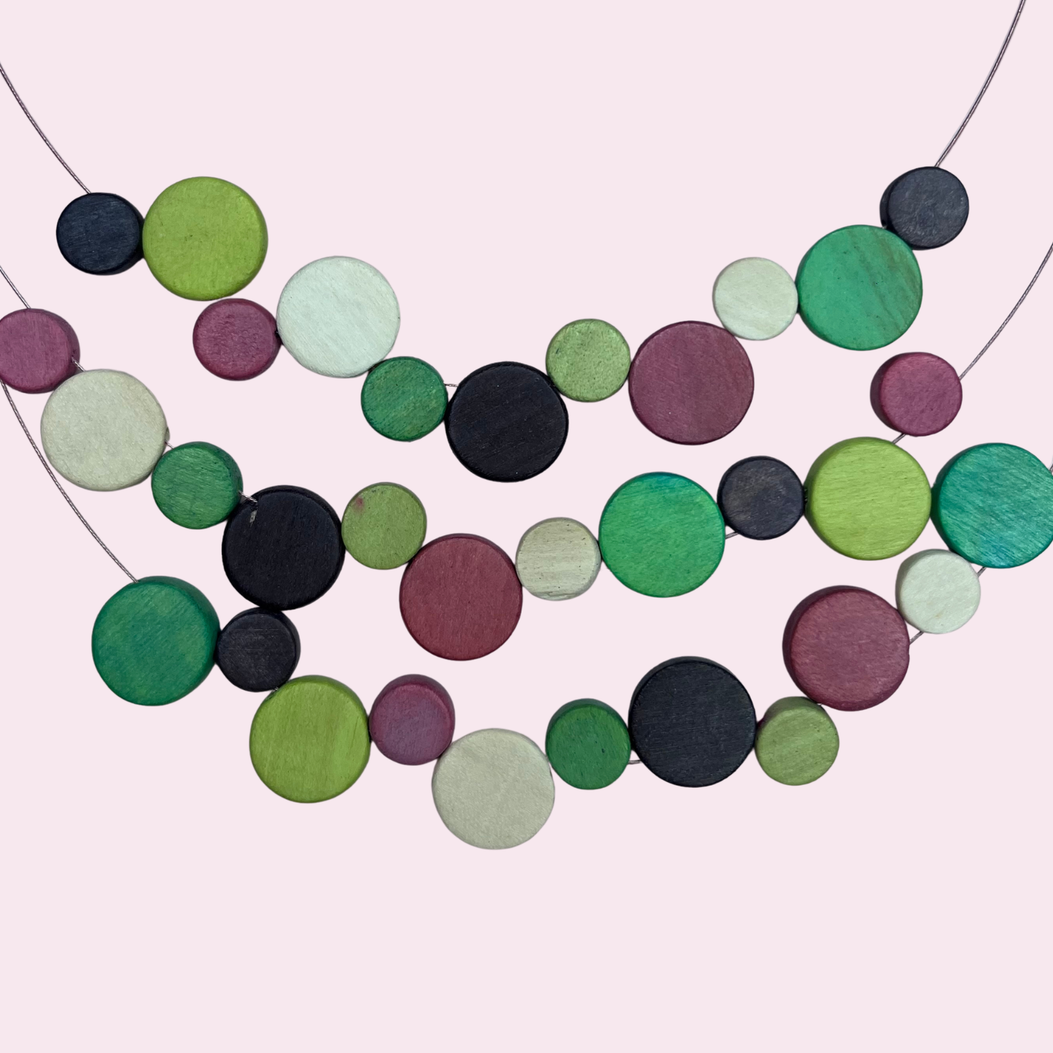 Pastel Disc Bib Necklace - Image 4