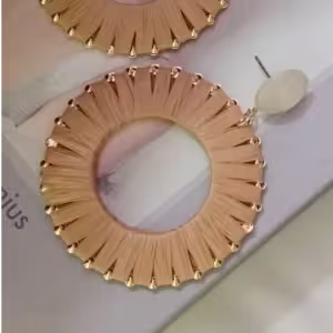 Natural Sunray Hoops Earrings