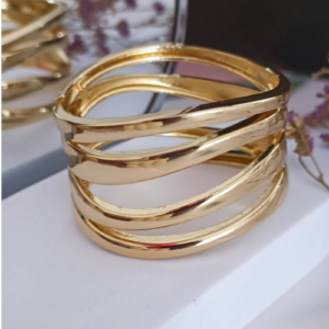 Golden Coil Cuff Bracelet