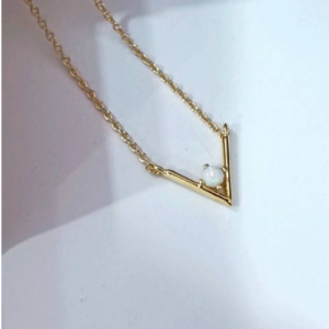 Gold Geometric Outline Necklace