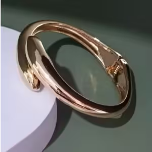 Gold Open Curve Bracelet