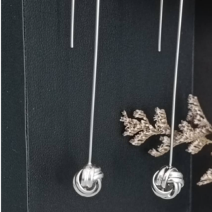 Silver Botanical Stud Earrings