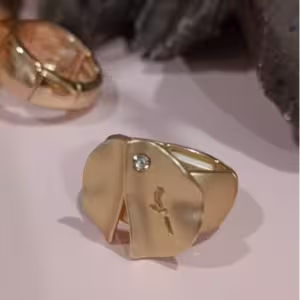 Gold Folded Statement Ring