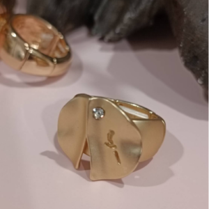 Gold Folded Statement Ring