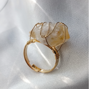 Raw Citrine Wrap Ring