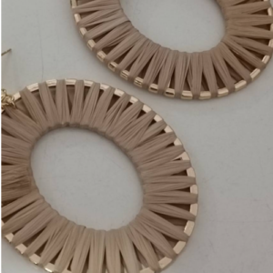 Natural Sunburst Cloth Earrings